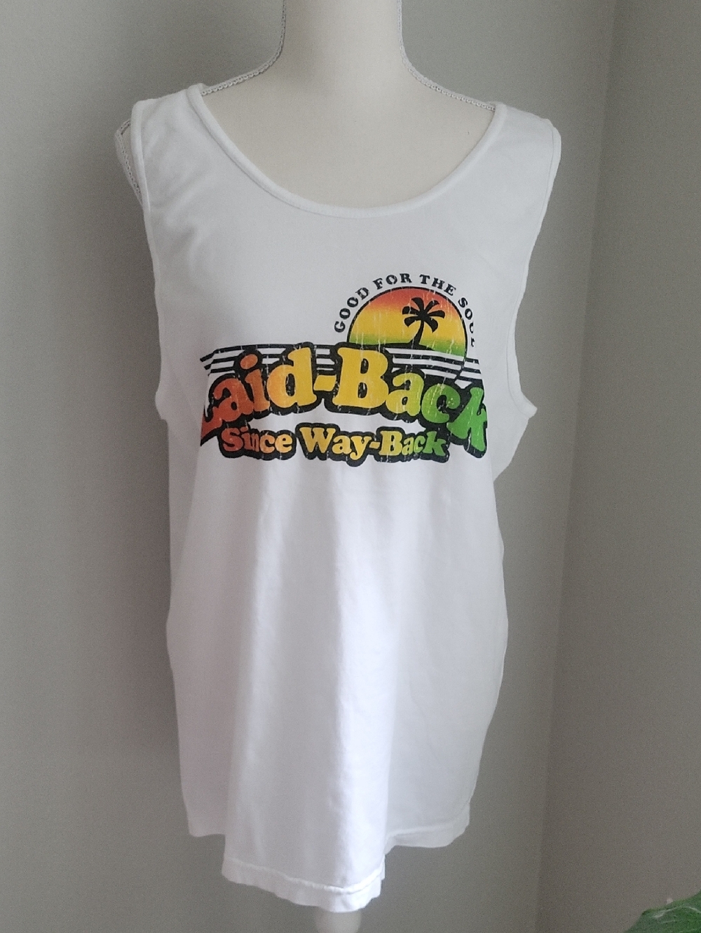 Comfort Colors Laid-back Surf Beach Palm Vacation Preshrunk Tank Top